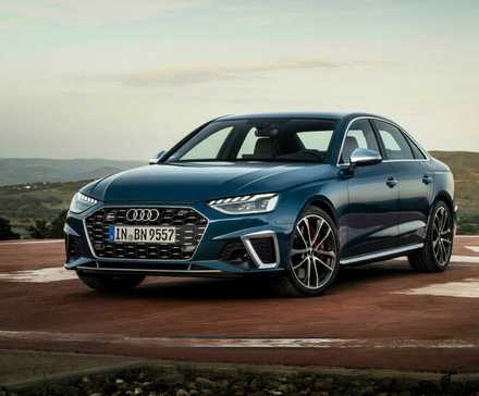 Audi S4, vista frontal, azul