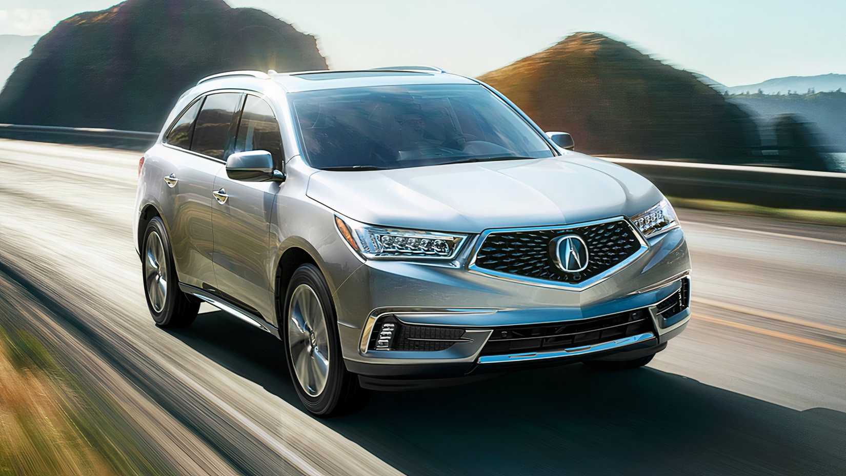 A gray 2019 Acurda MDX Sport Hybrid. 