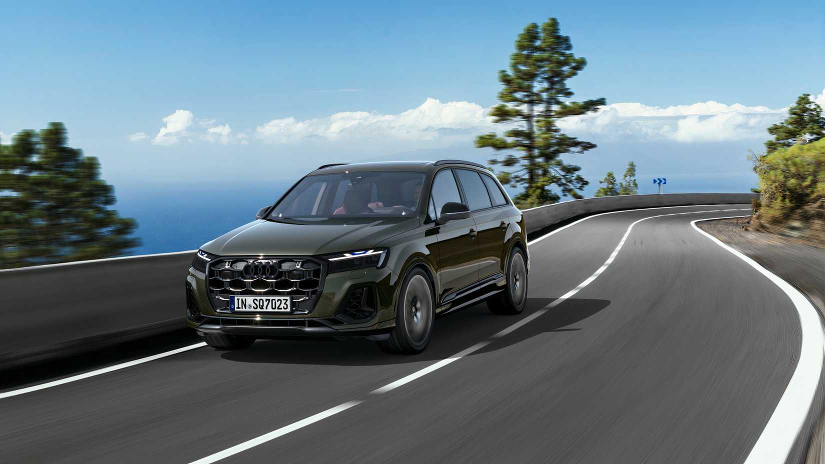 2025 Audi SQ7 driving on a highway