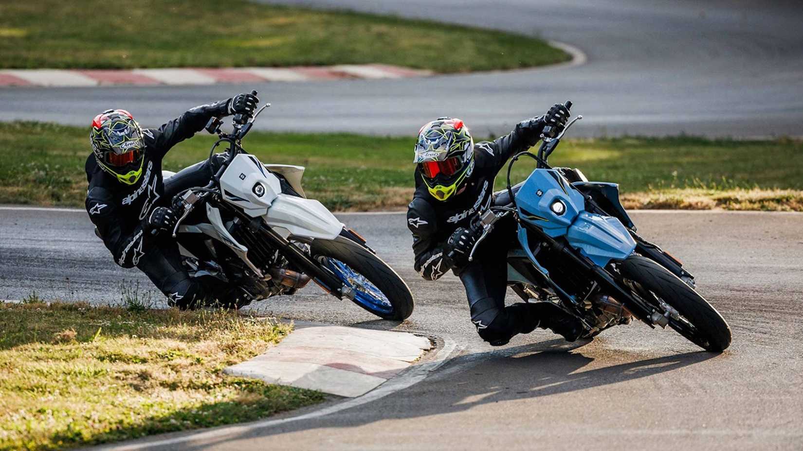 2025 Suzuki DR-Z4SM riding on track