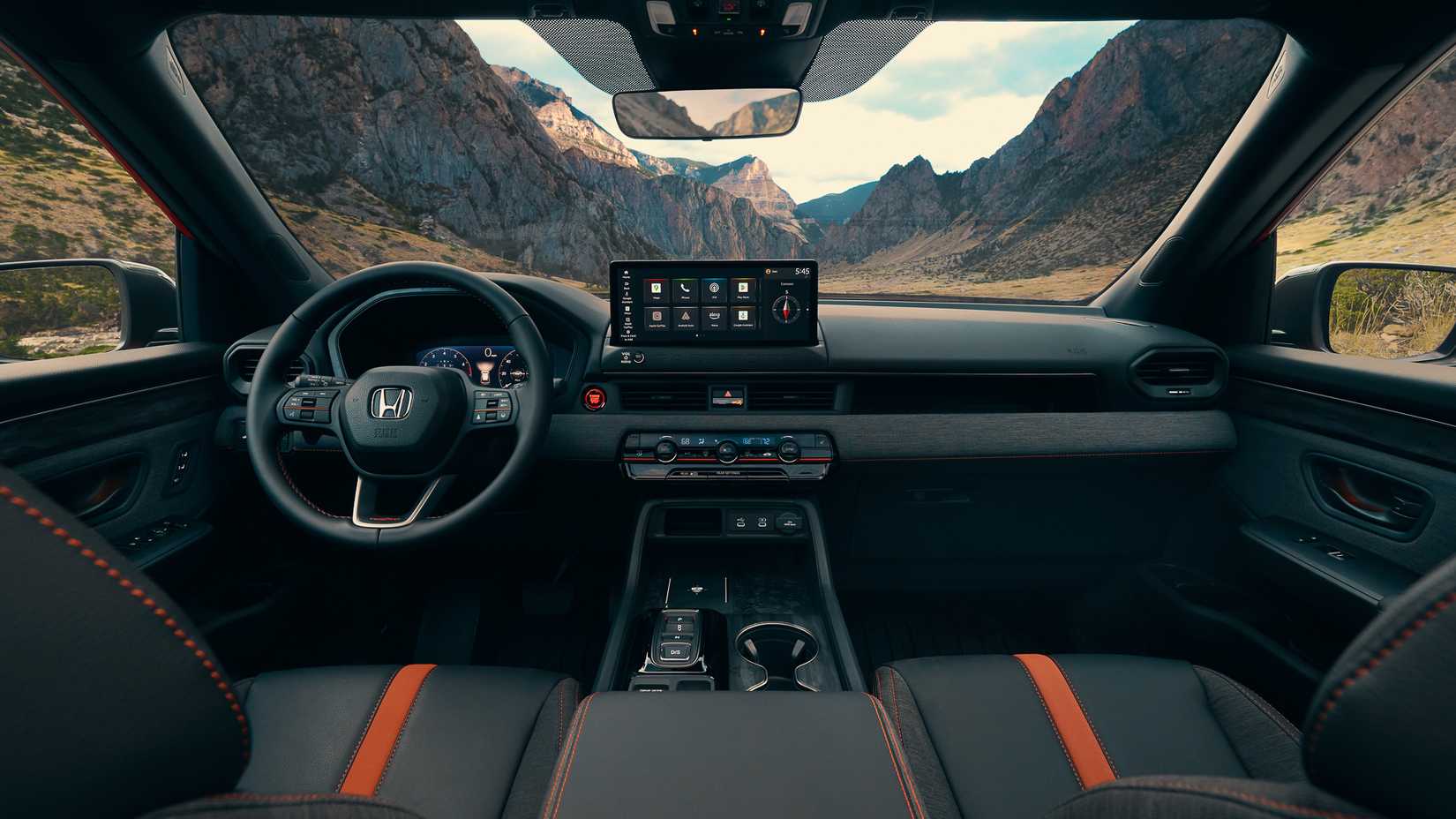 Uma vista interna do Honda Passport 2026