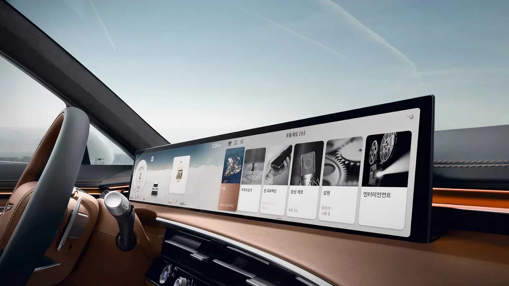 Foto do interior de um Genesis GV70 2026