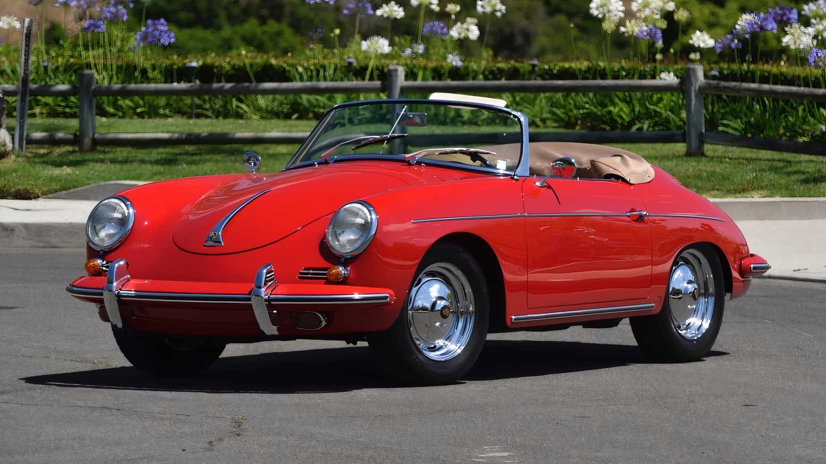 3/4 side view of the 1961 Porsche 356B Speedster
