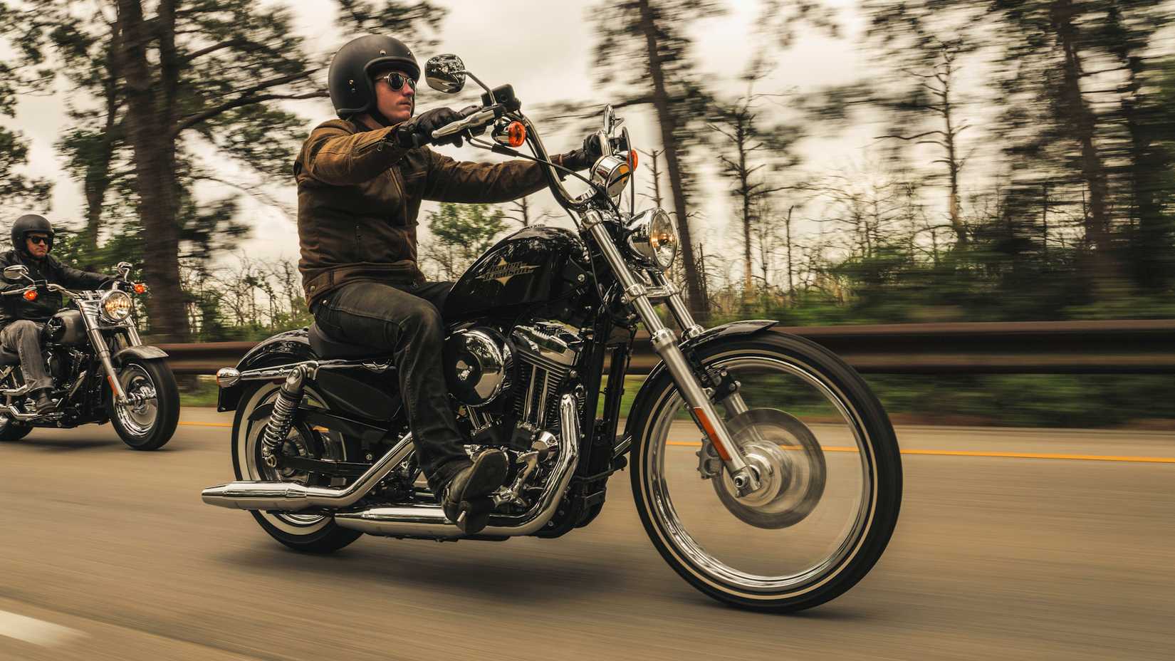 Rider on a 2016 Harley-Davidson Seventy-Two