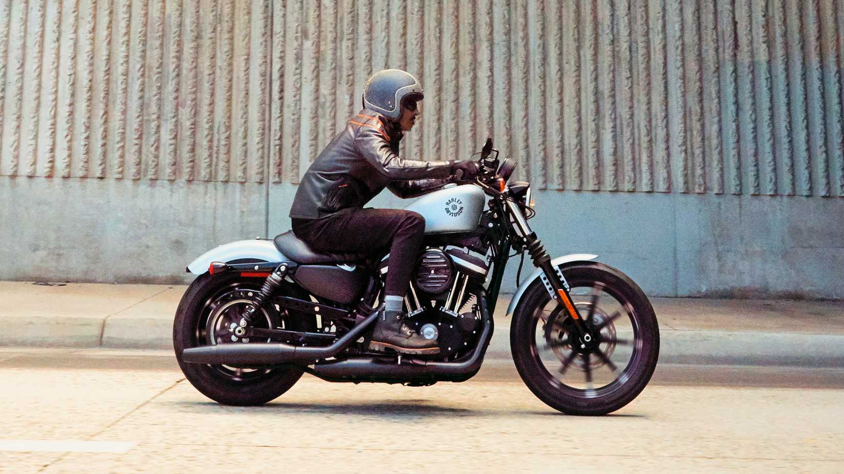 Rider on a 2020 Harley-Davidson Iron 883