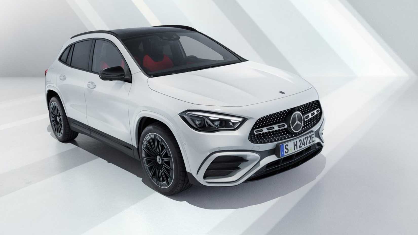 2024 Mercedes-Benz GLA-Class - Front 3/4 angle in white. 