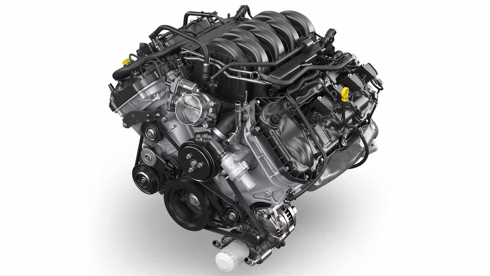 Ford Ecoboost 3.5-liter V6 twin-turbo engine, closeup
