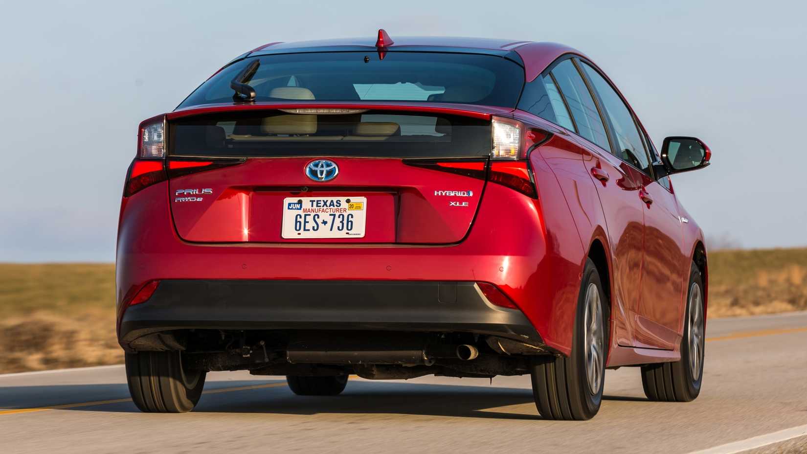 Red 2019 Toyota Prius rear