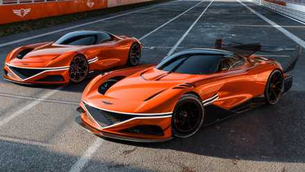 Genesis X Gran Racer Vision Gran Turismo Concept dianteiro e traseiro