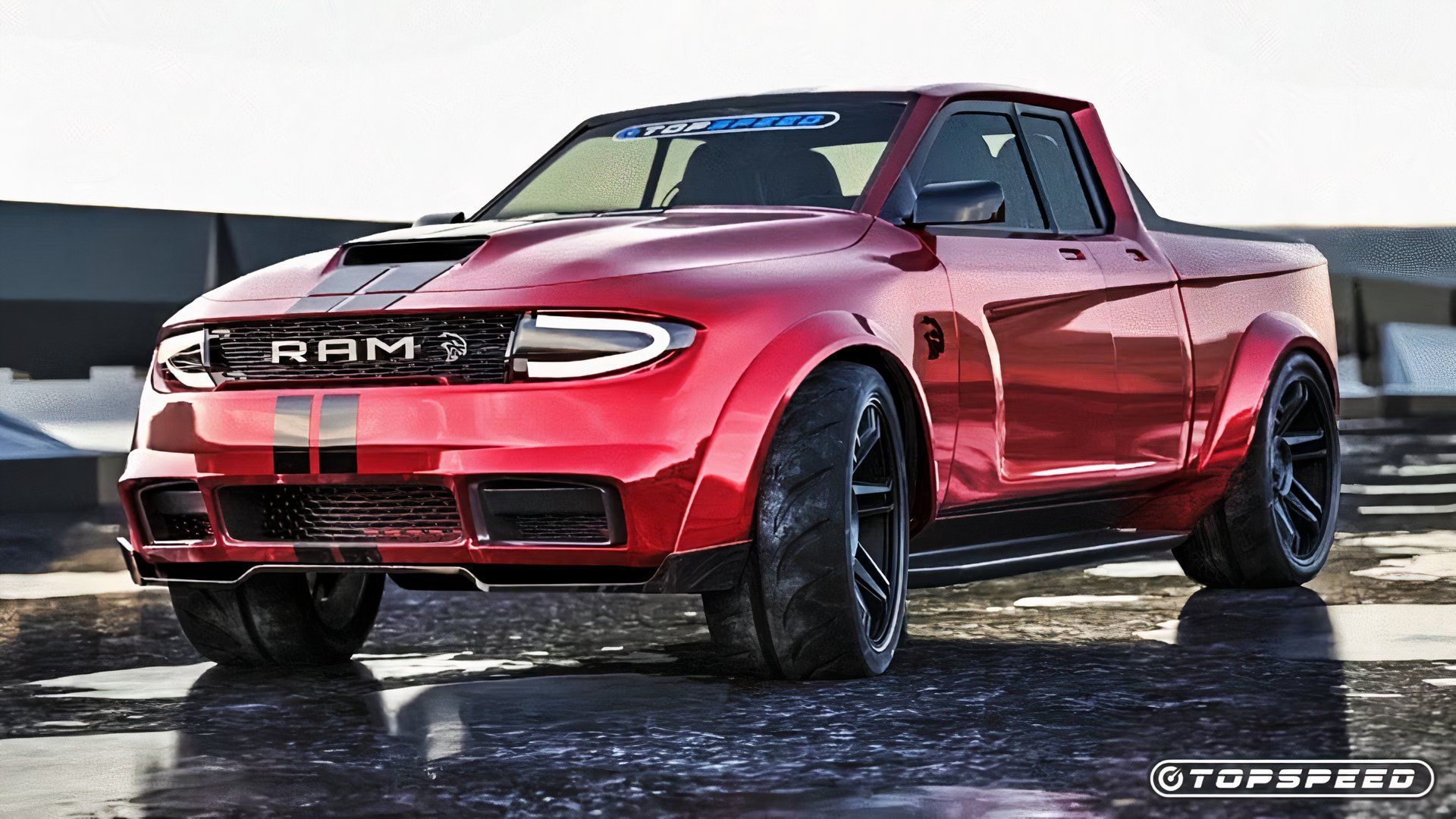 Dodge RAM Dakota Hellcat Render