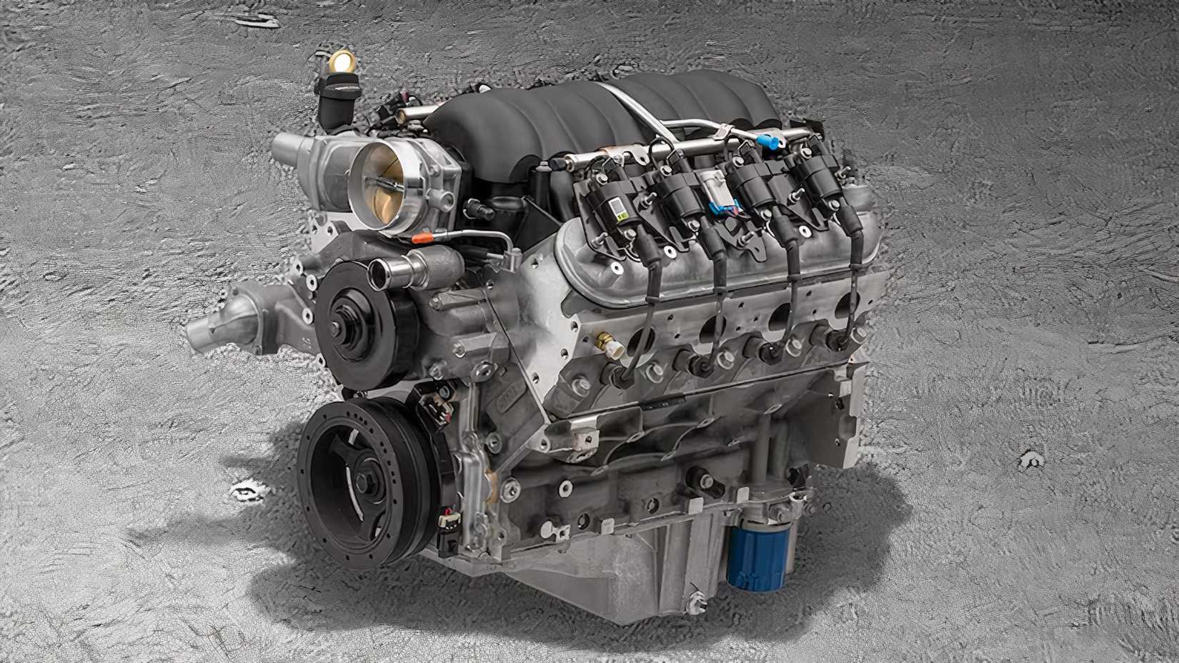 Motor de caixa Chevrolet moderno LS3 (padrão), close do bloco