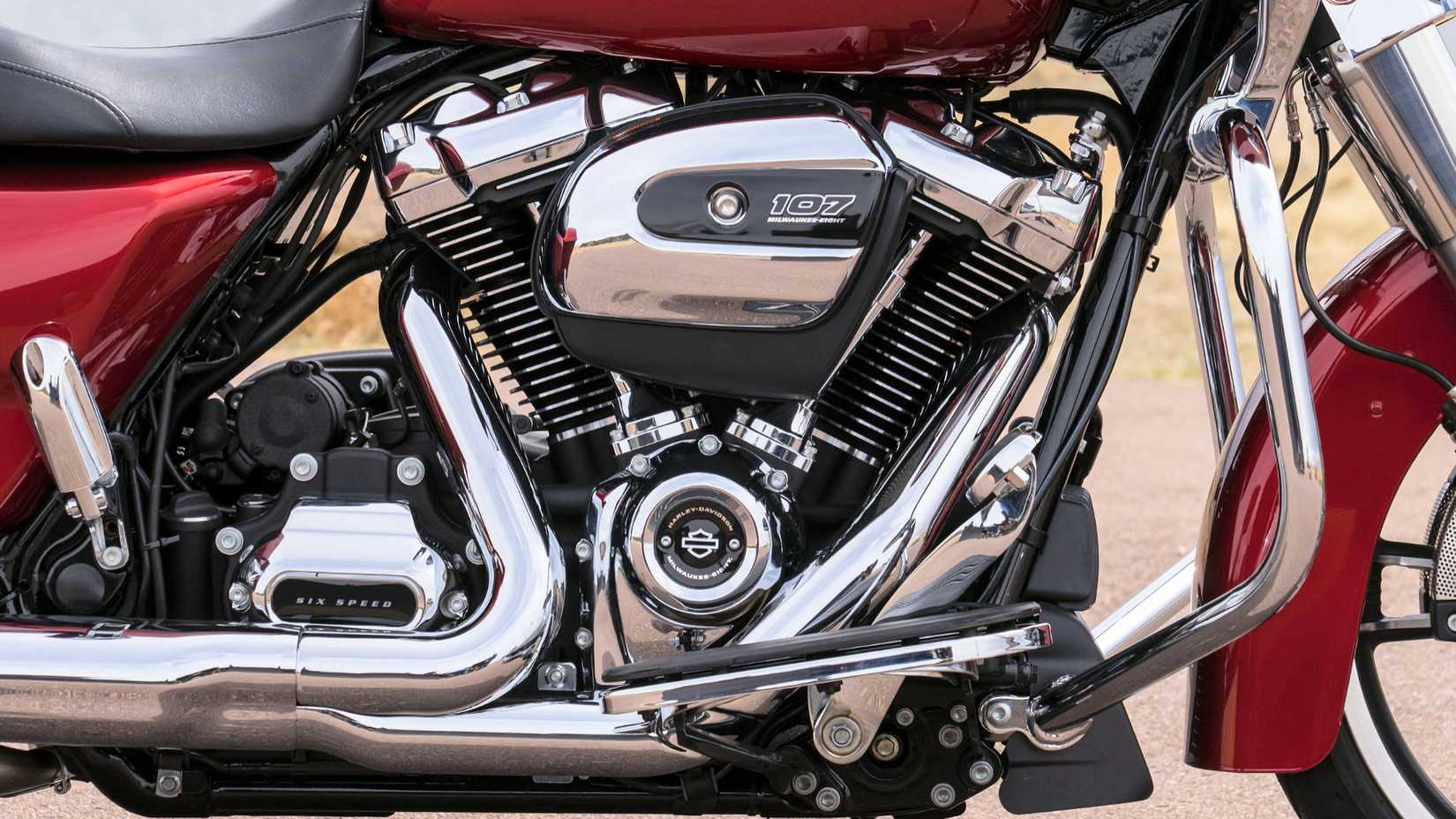Motor Milwaukee-Eight 107 em uma Harley-Davidson Road Glide 2019