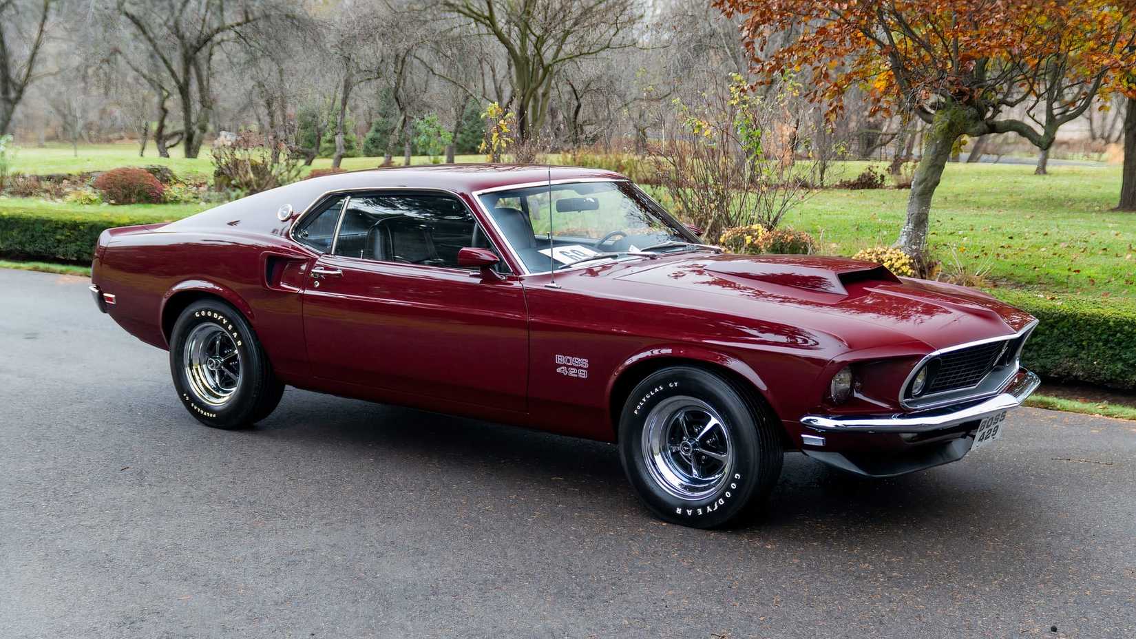 3/4 side view of 1969 Ford Mustang Boss 429