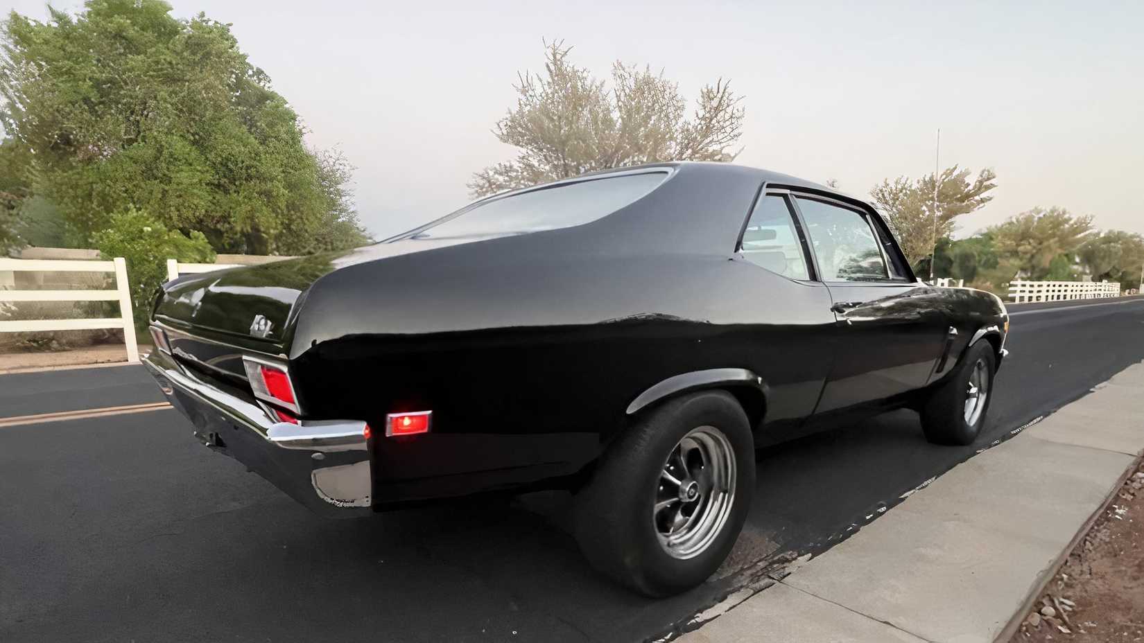 3/4 rear view of 1969 Chevrolet Nova