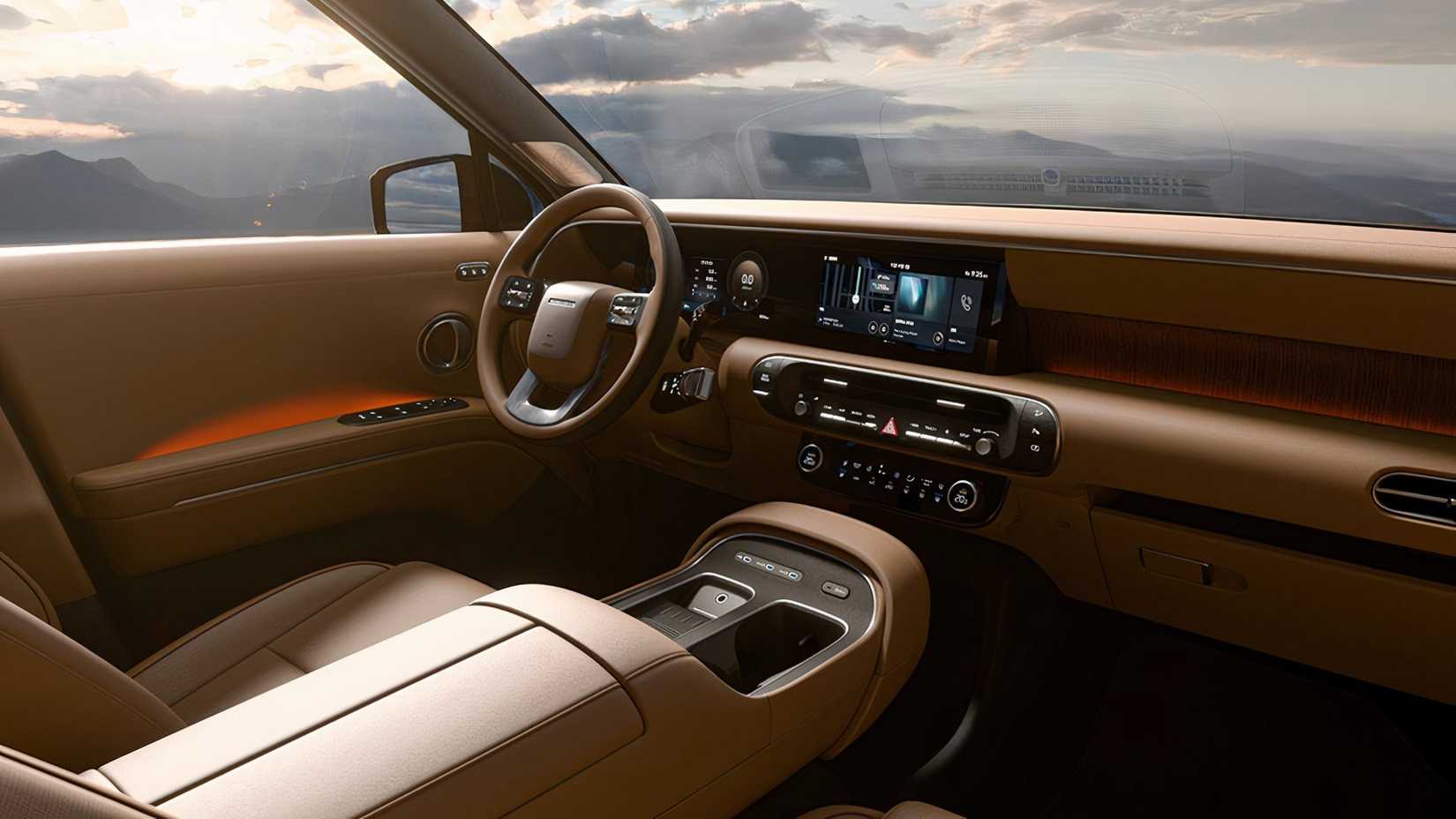 Ângulo do passageiro da cabine Hyundai Palisade 2026