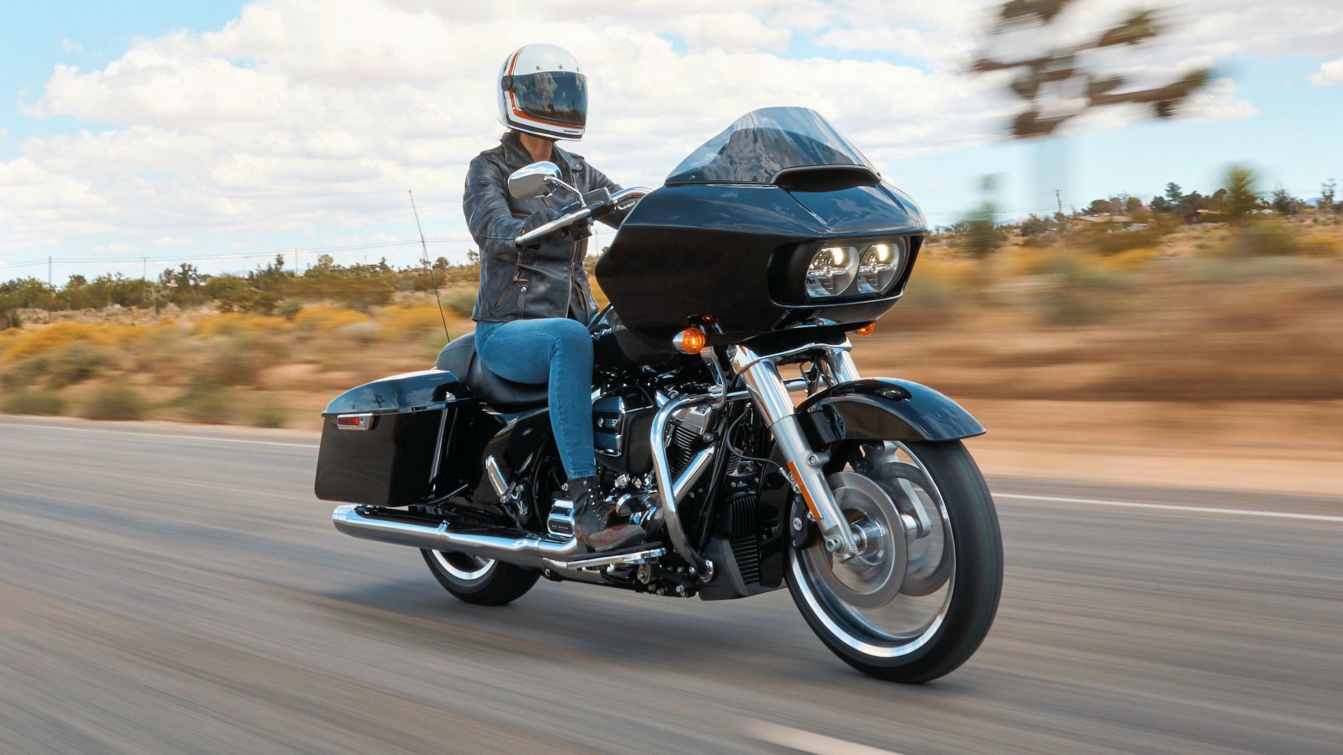 Rider on a 2020 Harley-Davidson Road Glide