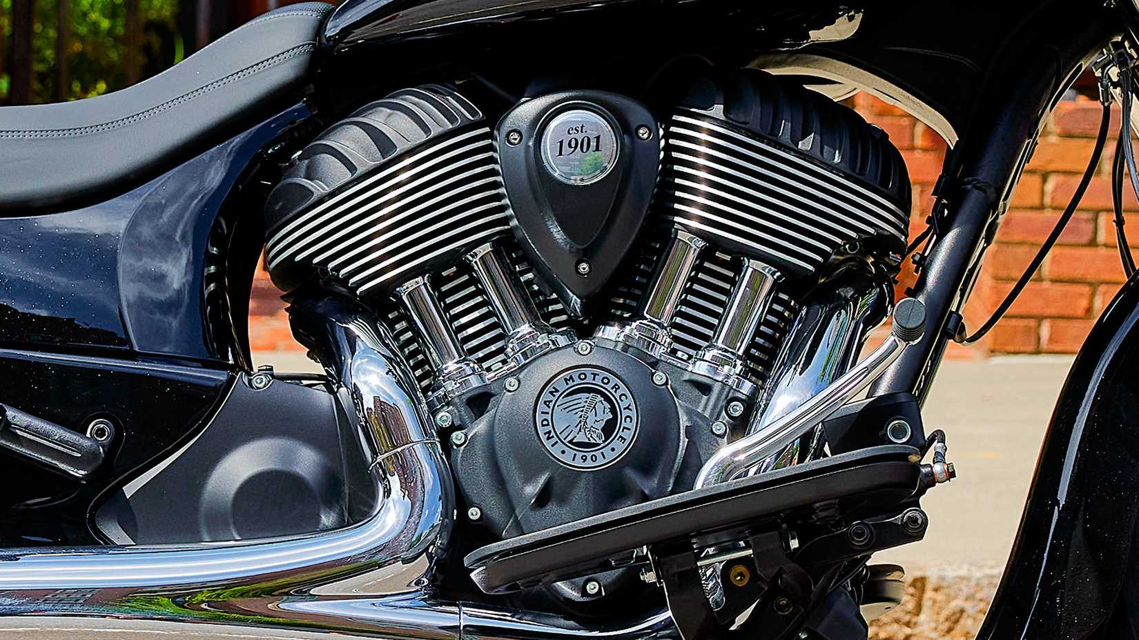 Thunderstroke 111 Indian Chief V-twin engine in detail