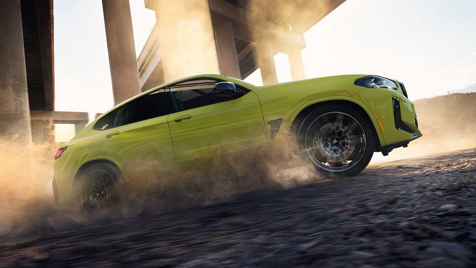 2025 BMW X4 M, side profile, kicking up dirt