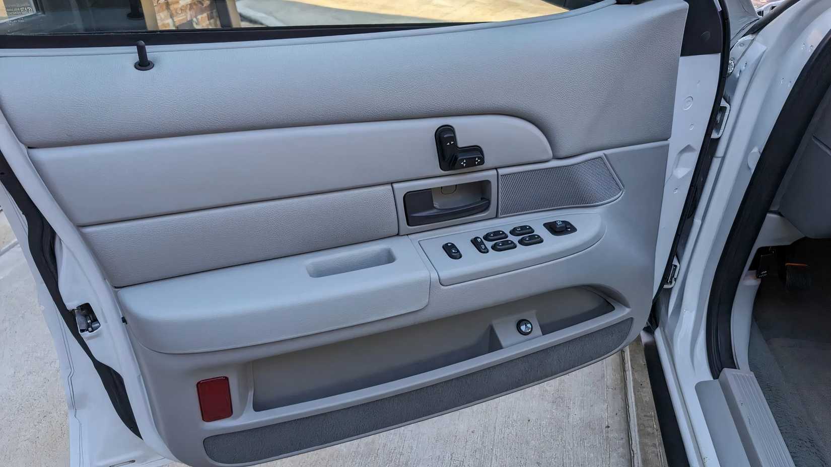 Interior shot of a 2005 Ford Crown Victoria Sport showing door panel