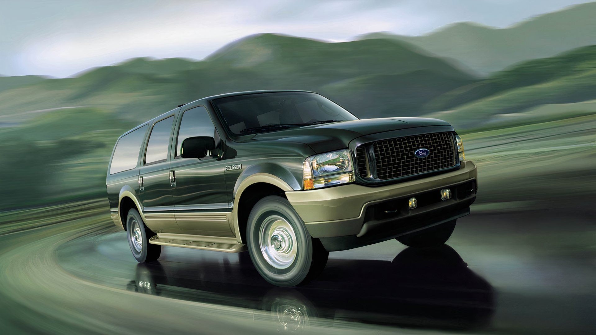 2003 Ford Excursion, front 3/4