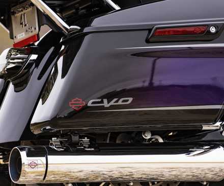 Foto em close do design dos alforjes Harley-Davidson CVO Limited 2020
