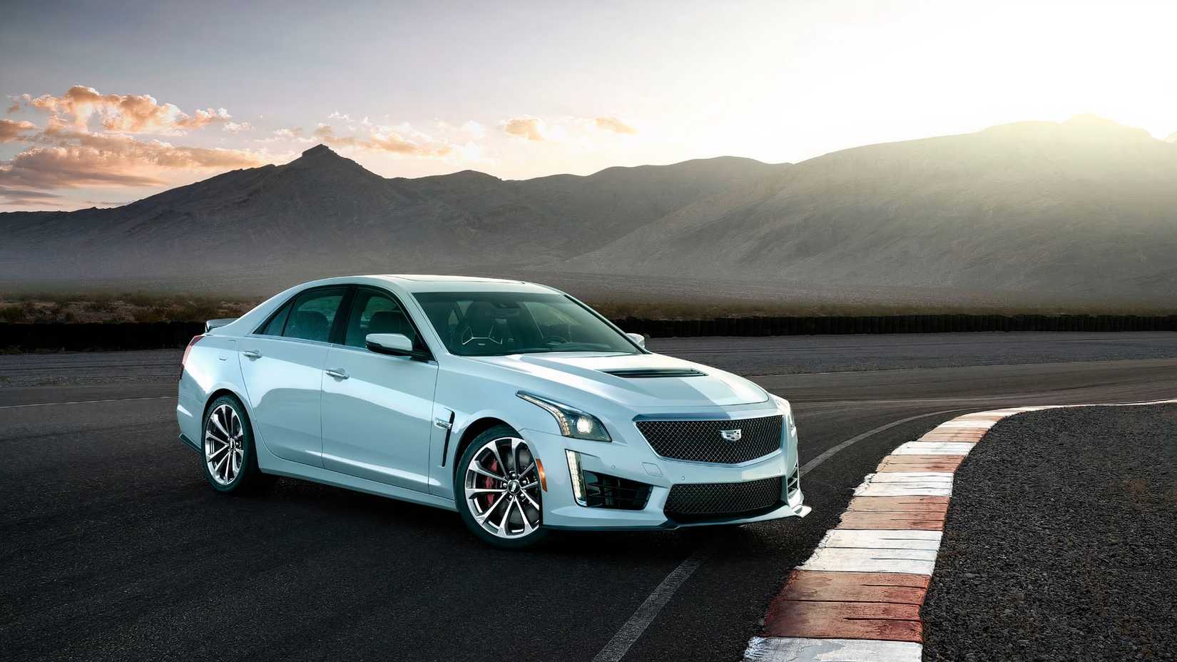 2018 Cadillac CTS-V Glacier Metallic Edition parked on track