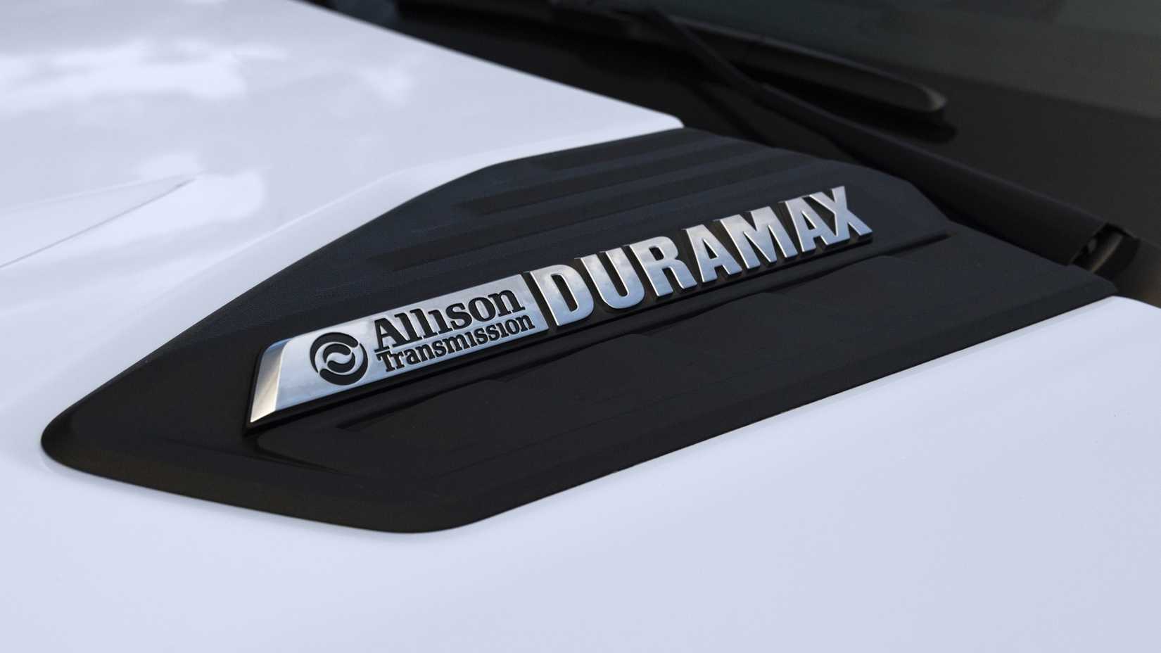 Close up of the Duramax badge on a 2024 Chevrolet Silverado HD 3500