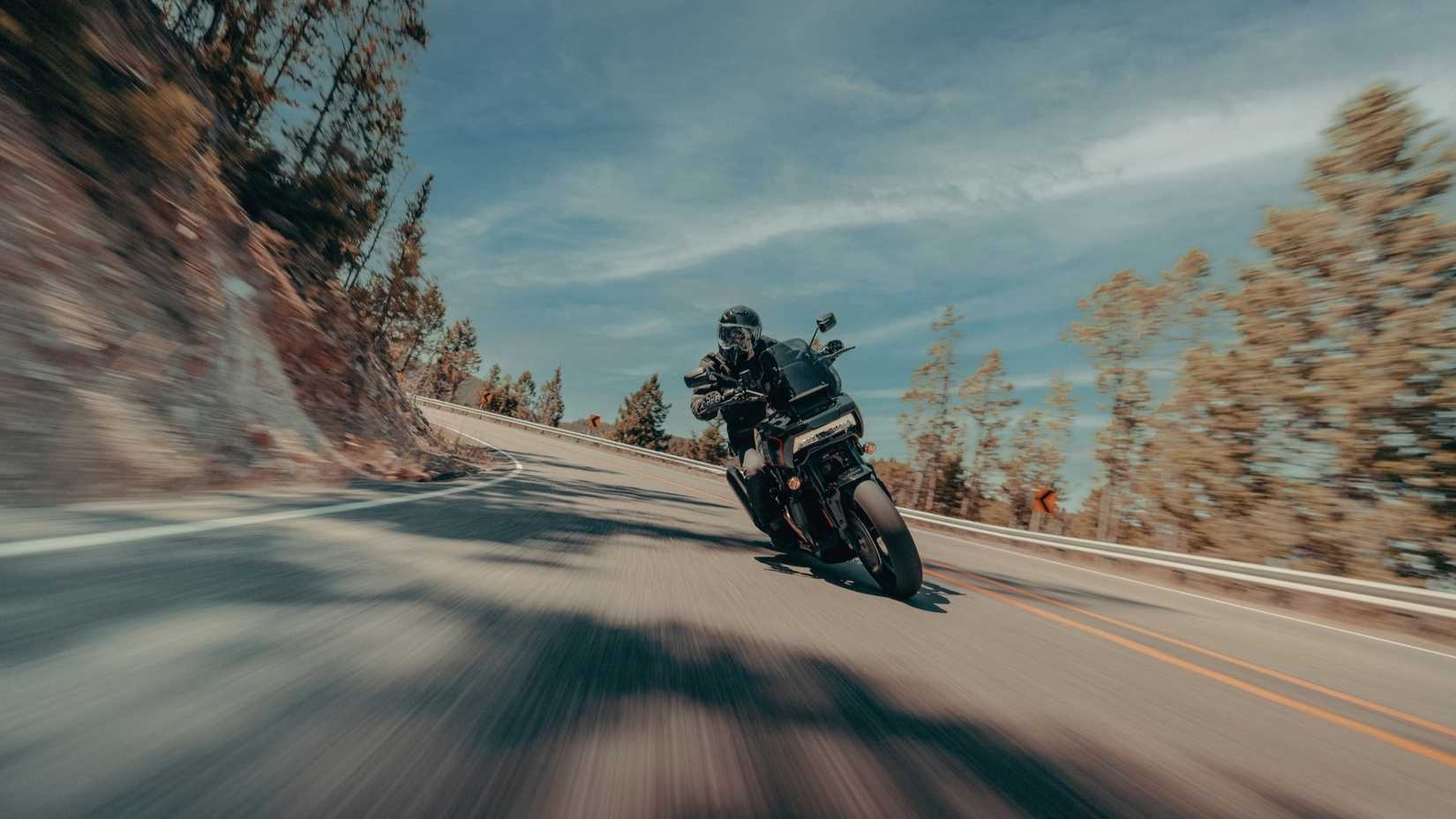 2025 Harley-Davidson Pan America ST cornering on the road