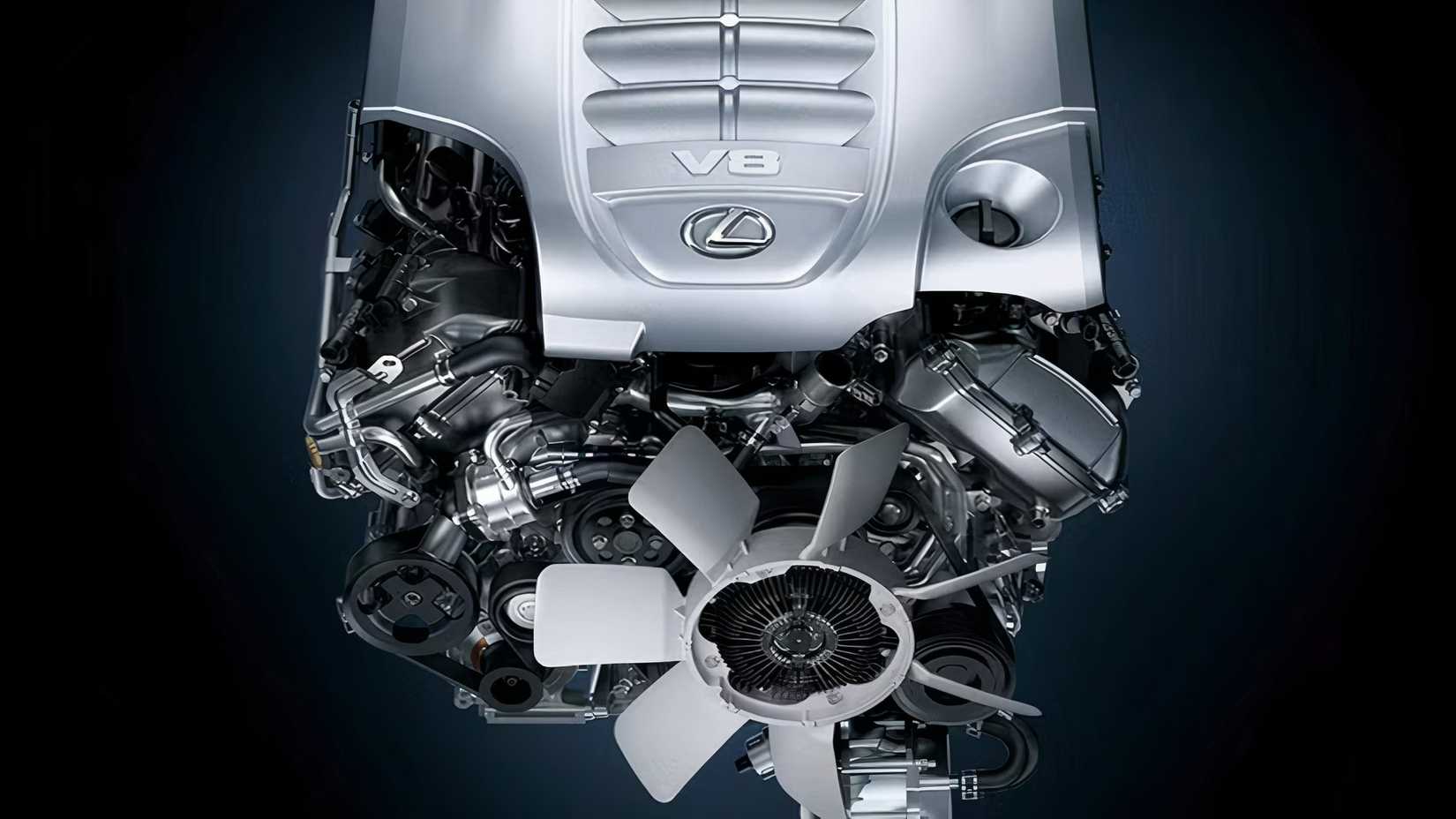 Toyota UZ family, close-up isolated shot of engine