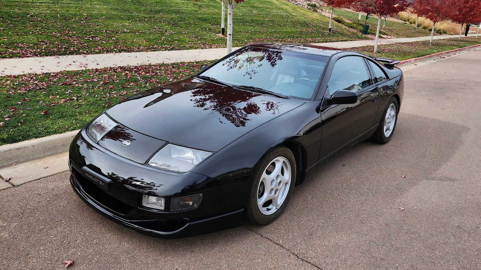 1995 Nissan 300ZX Twin Turbo in black parked on street