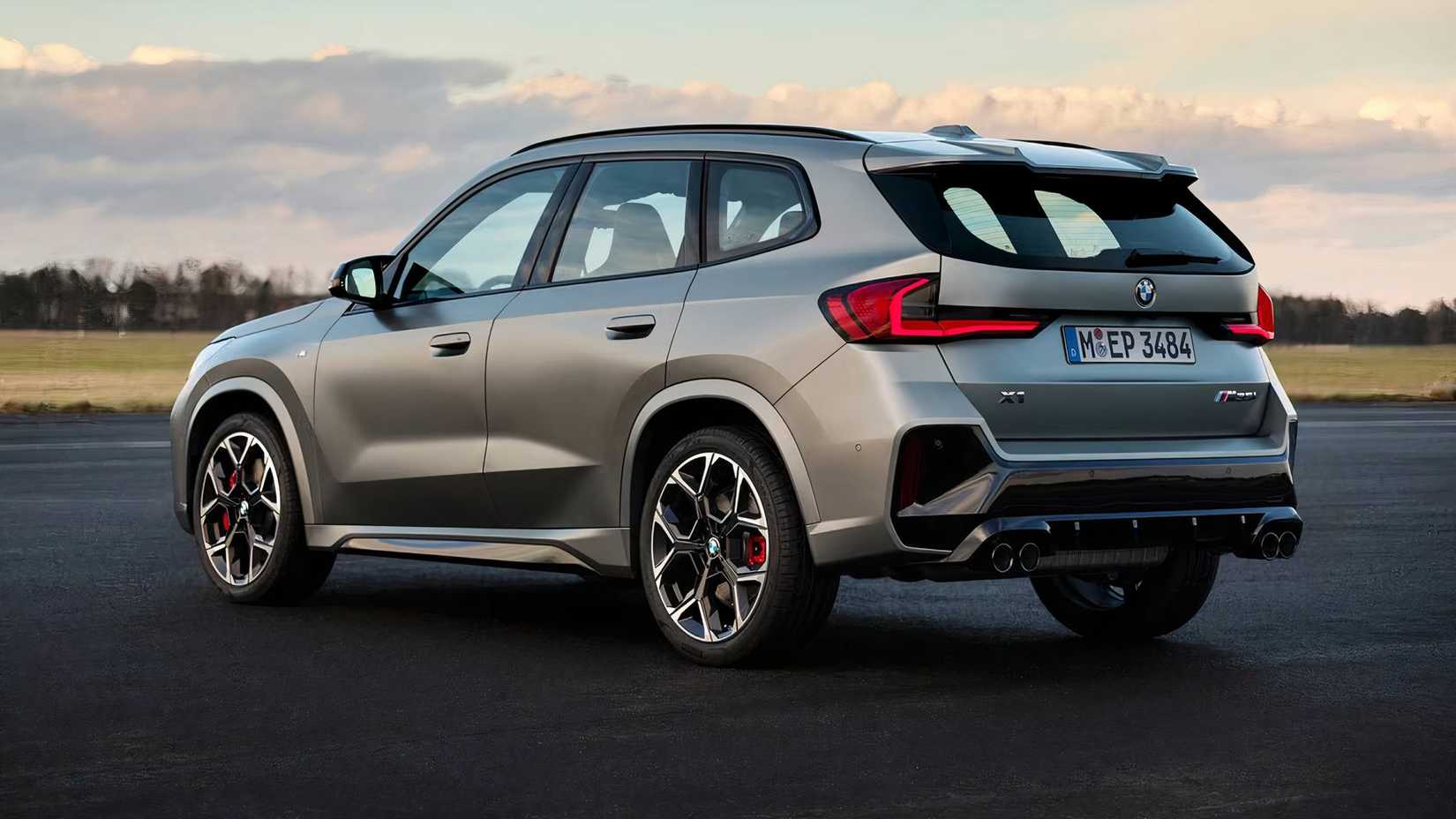 2025 BMW X1 M35i in silver parked on track