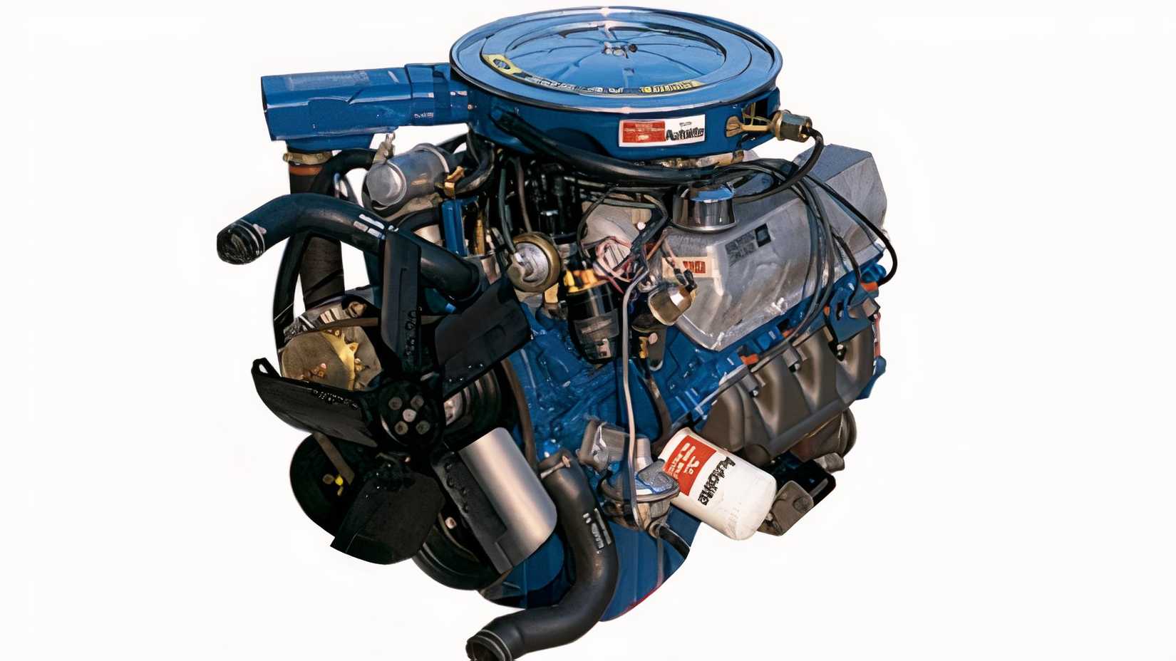 Ford Windsor V8, engine block closeup