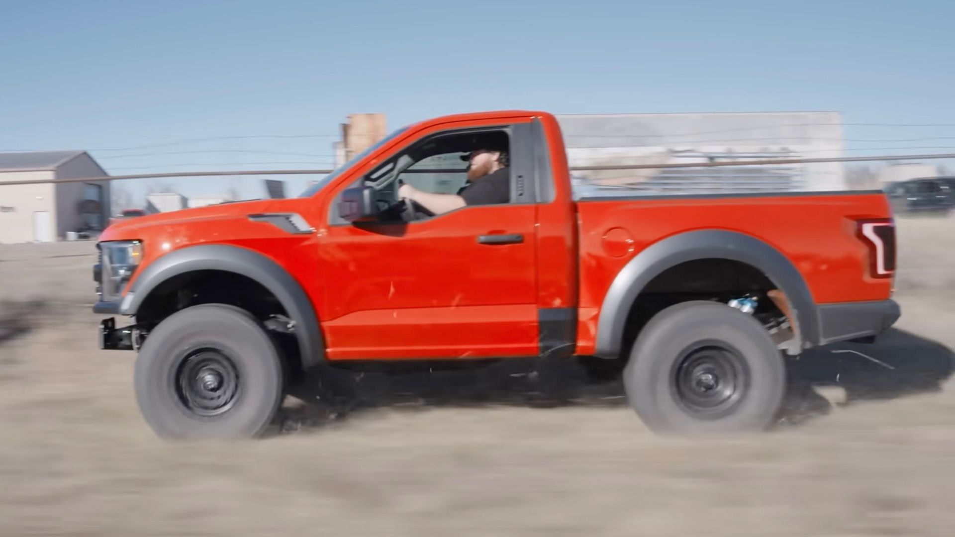Watch A Custom Ford F-150 Raptor R Two-Door Come Together, Then Go Jumping