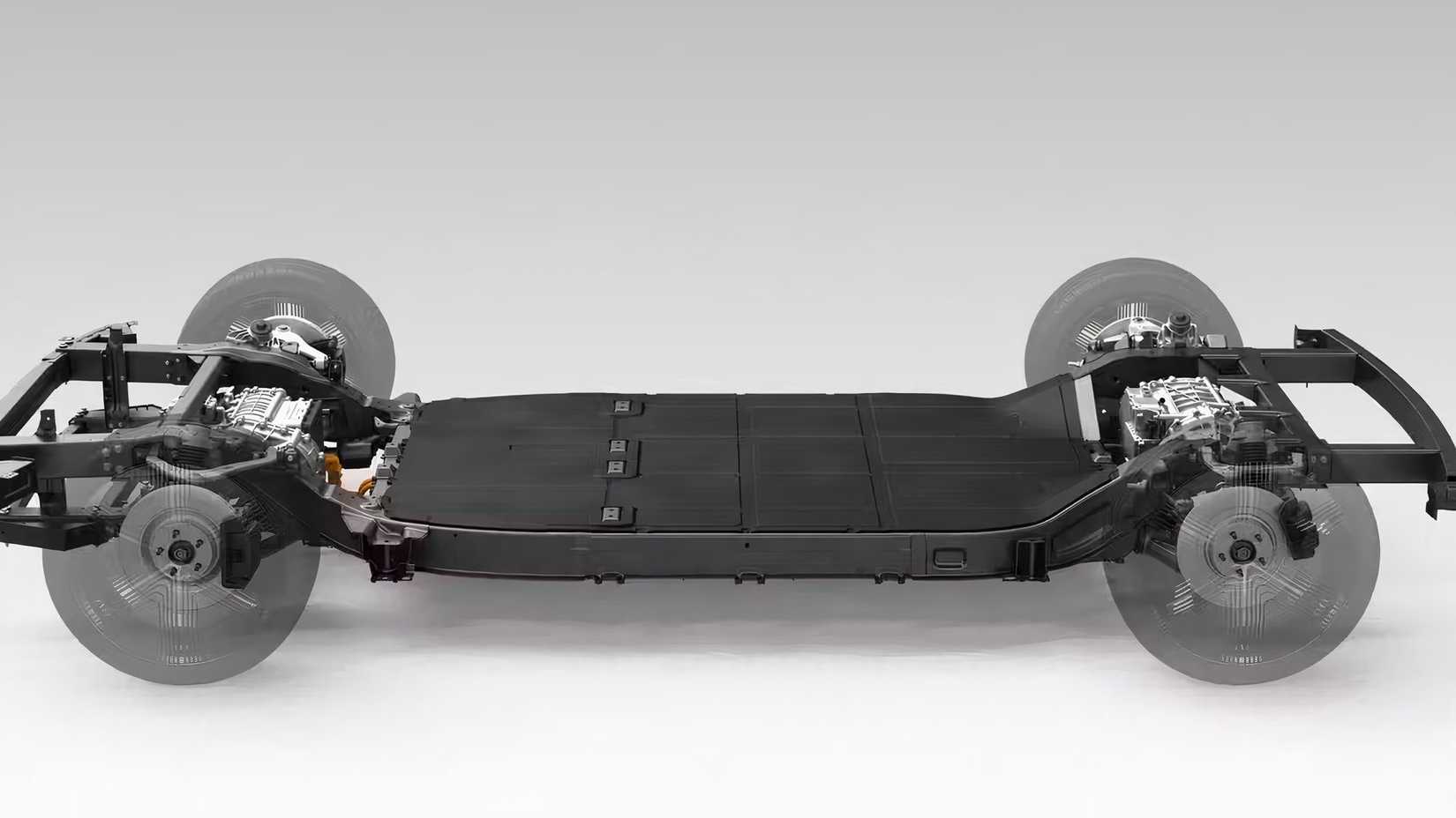 EV skateboard platform, side view