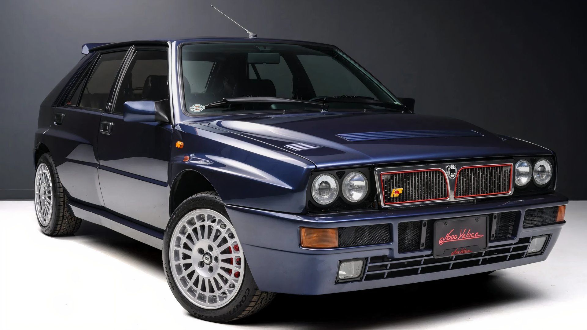 1991 Lancia Delta HF Integrale Evoluzione front 3/4 studio shot