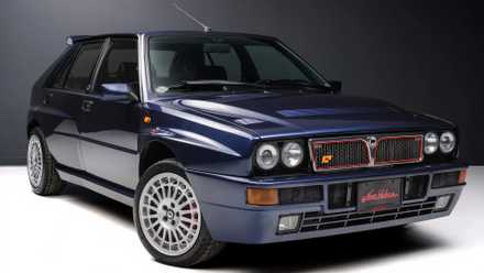 1991 Lancia Delta HF Integrale Evoluzione frente 3/4 foto de estúdio
