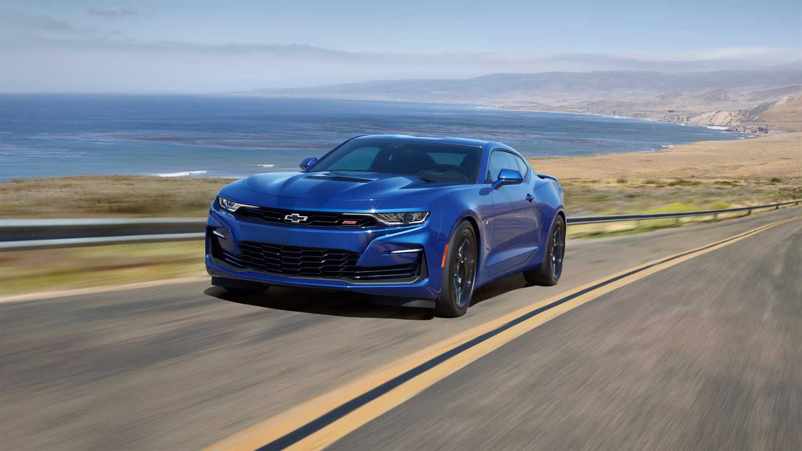 A Blue 2020 Chevrolet Camaro 