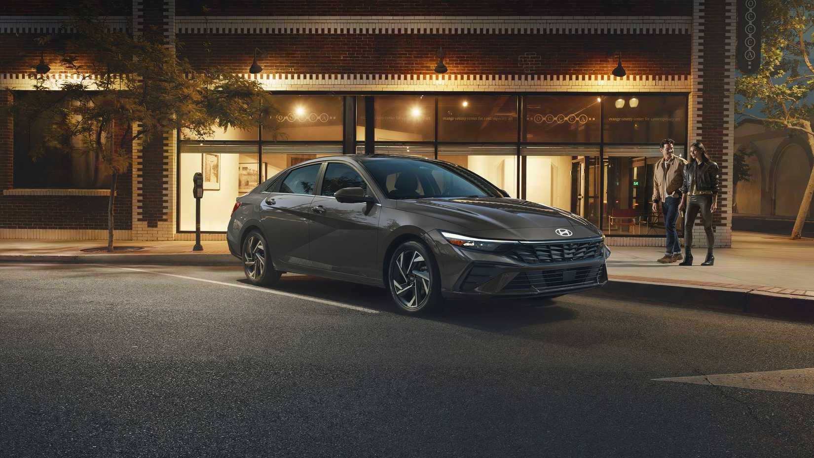 Gray Elantra Hybrid front-quarter