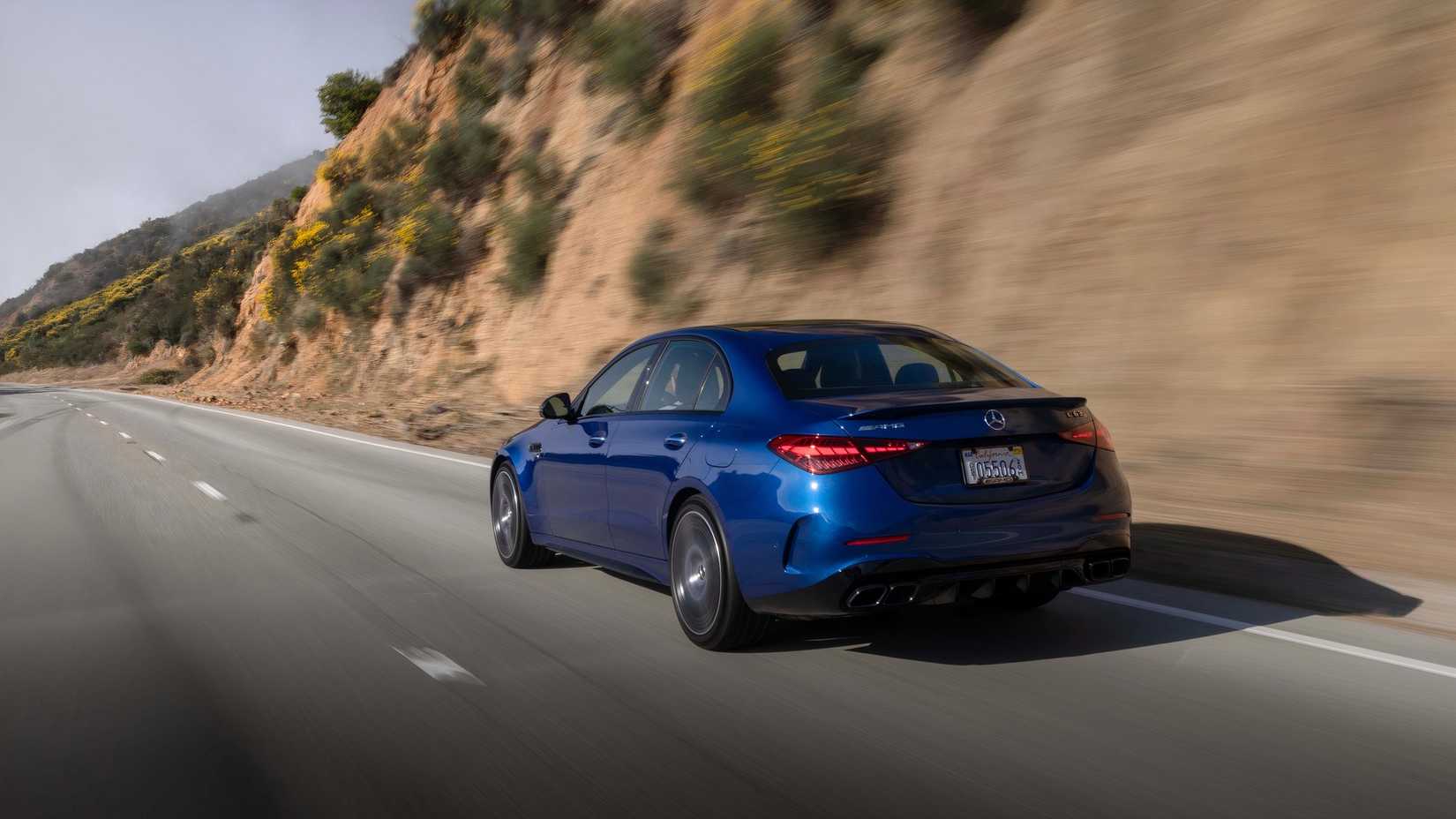 2025 Mercedes-AMG C63S E Performance rear driving