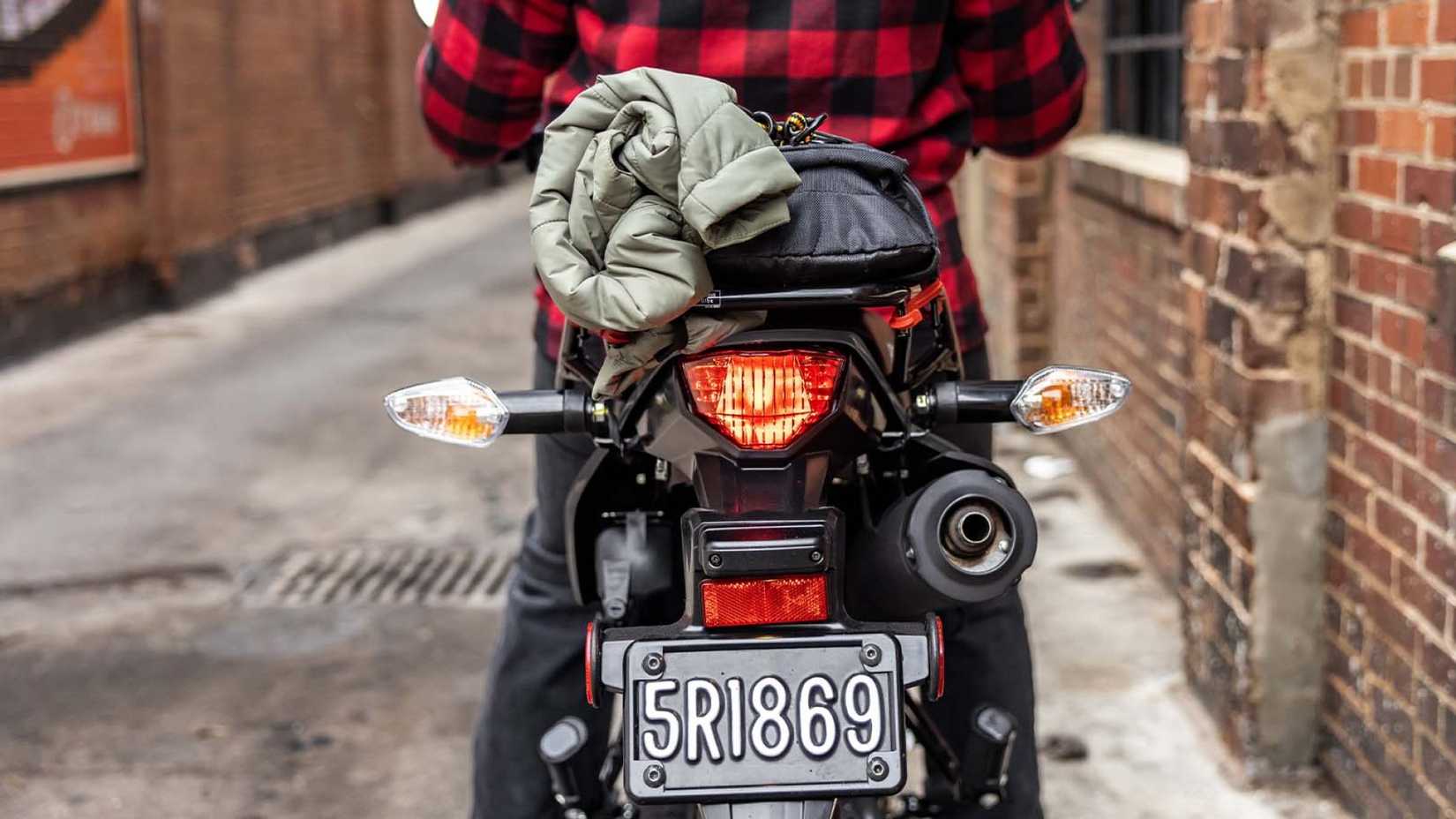 Honda XR150L dual-sport motorcycle standard rear rack