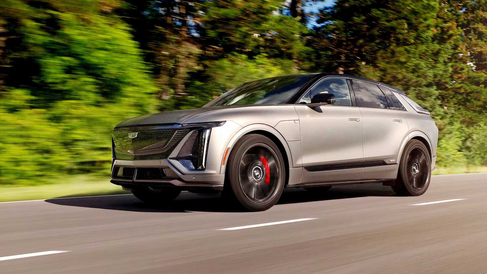 Front three-quarters shot of a 2026 Cadillac Lyriq-V 