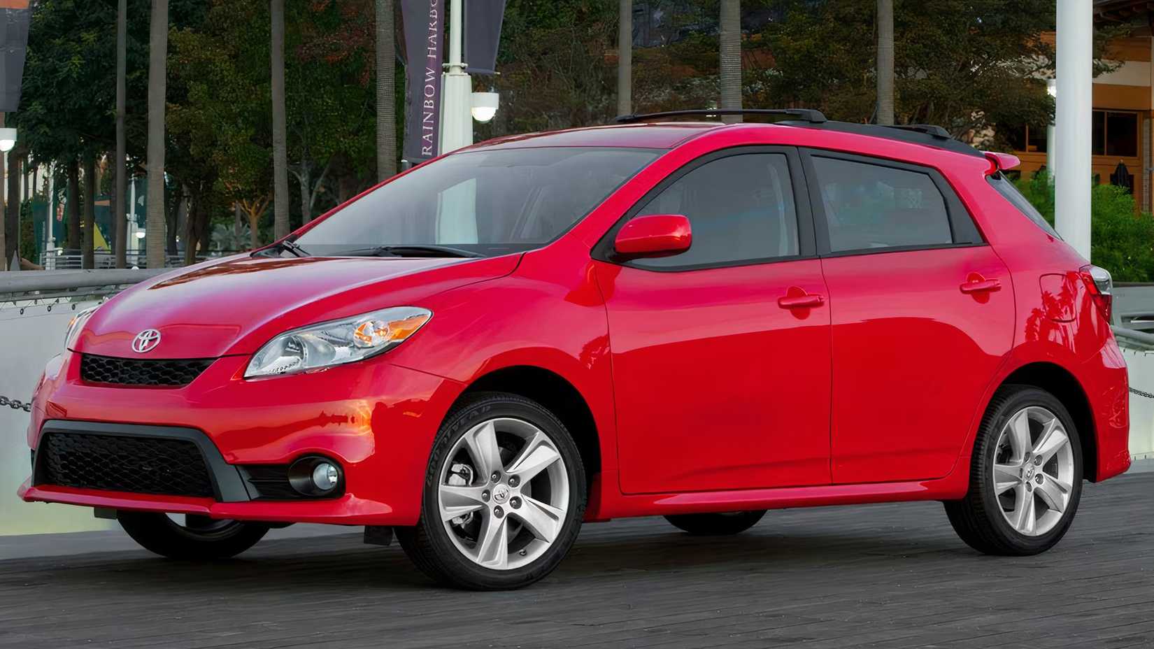 2013 Toyota Corolla Matrix S in red parked on street