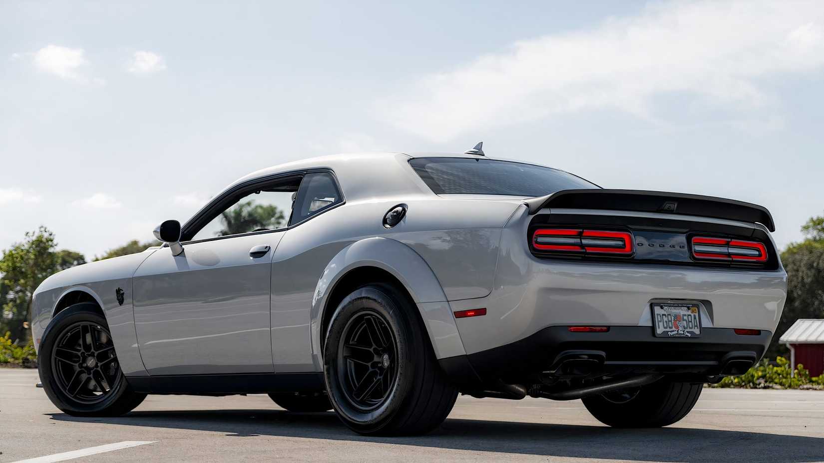 2023 Dodge Challenger SRT Demon 170 in silver parked