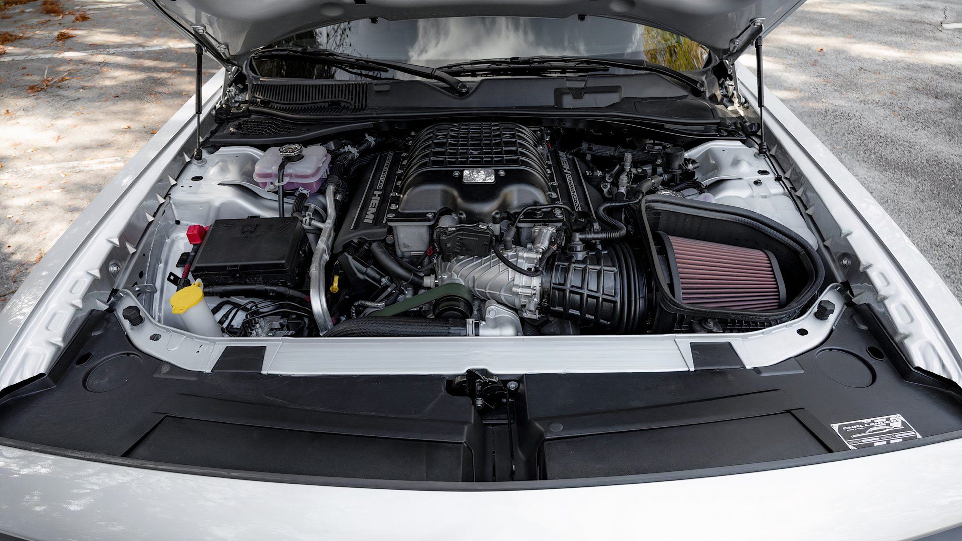 2023 Dodge Challenger SRT Demon 170 engine bay showing engine