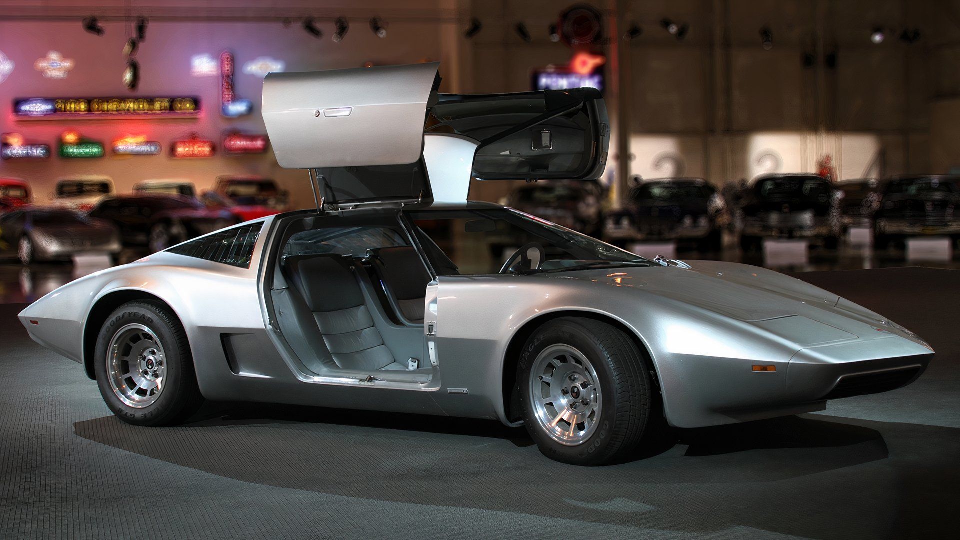 Side view of 1976 Chevrolet Aerovette concept car