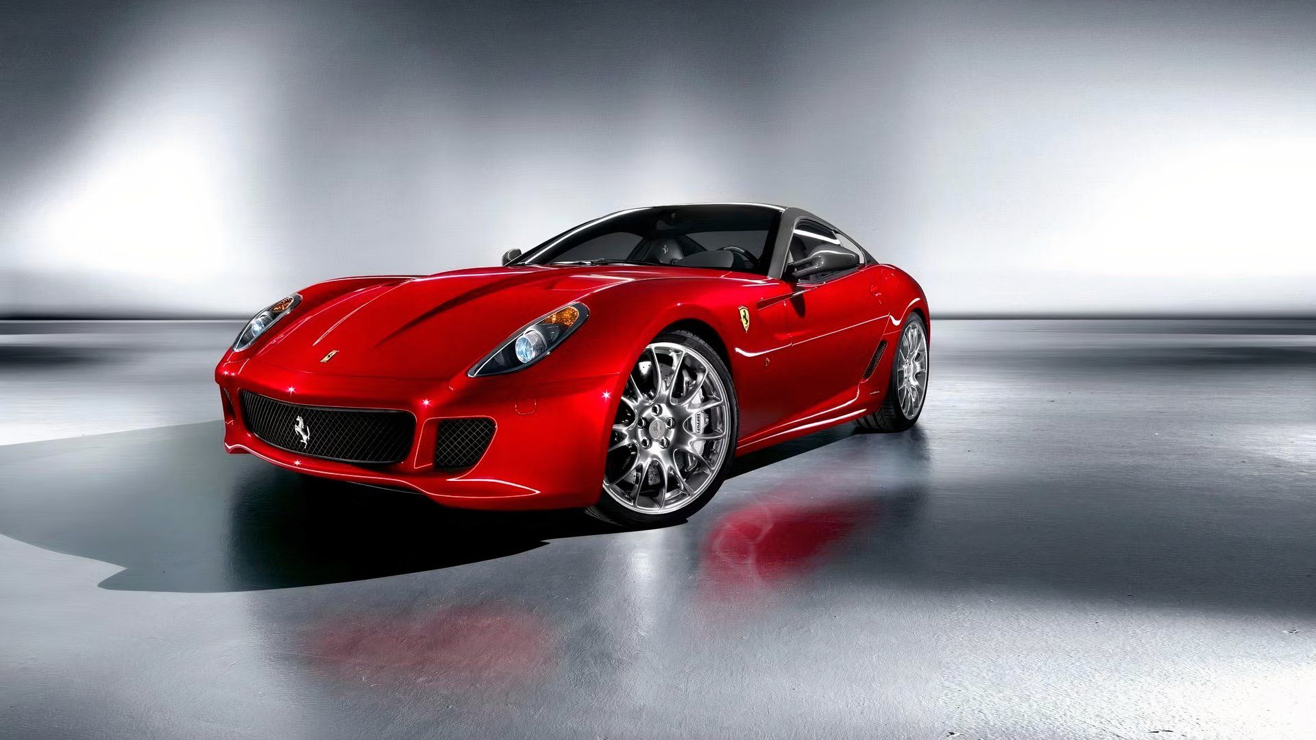 Front 3/4 shot of a 2009 Ferrari 599 GTB China Edition