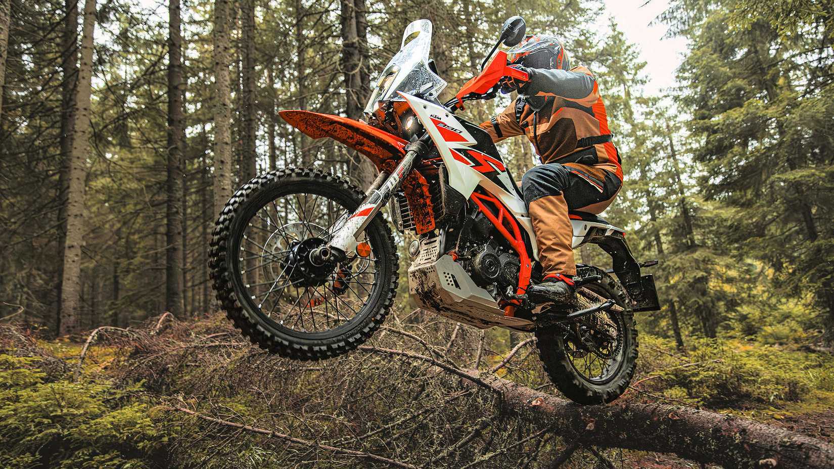 Piloto em uma KTM 390 Adventure R 2025