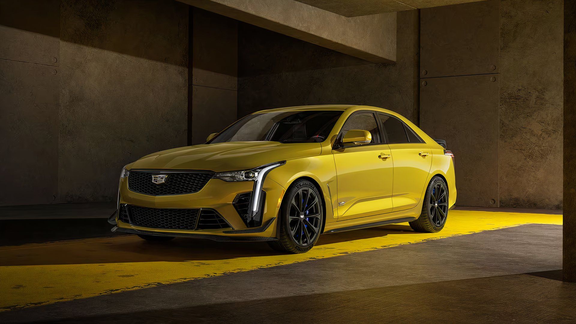 2025 Cadillac CT4-V Blackwing, front 3/4