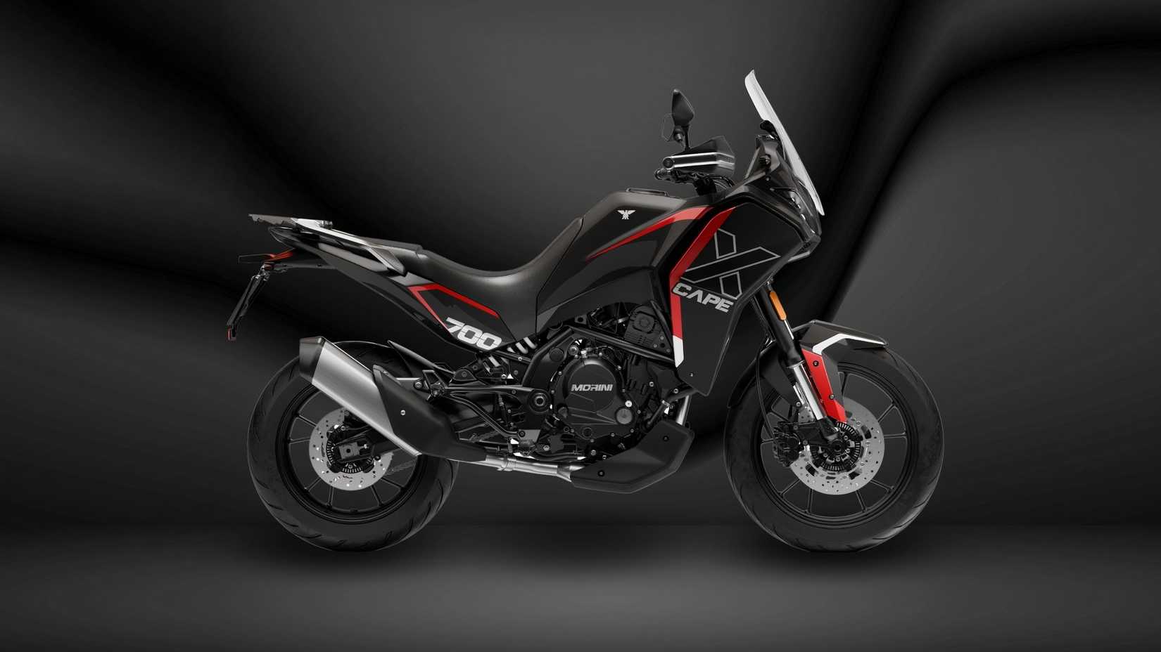 2025 Moto Morini X-Cape 700 in Black side profile view