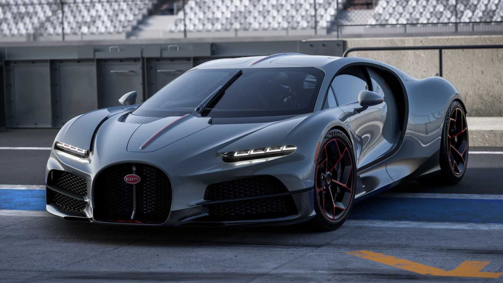 Bugatti Tourbillon com ângulo frontal do pacote Equipe Pur Sang